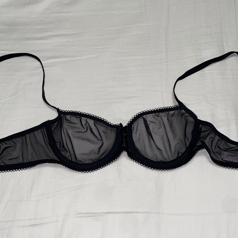 Not For Sale, Worn, Size 34B Sheer Black Dream Angels bra from Victoria’s Secret
